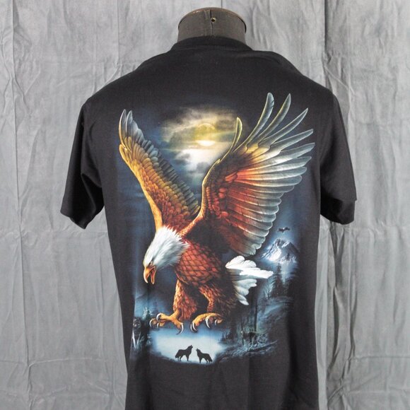 Vintage Graphic T-shirt - Bald Eagle Big Graphic Rock Chang - Men's Large - Picture 7 of 9